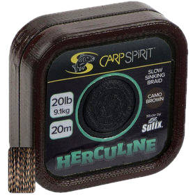 Поводок карповый Sufix Carp Spirit Herculine Braid Camo Brown 20м 25lb/11.4кг (коричневый камуфляж)